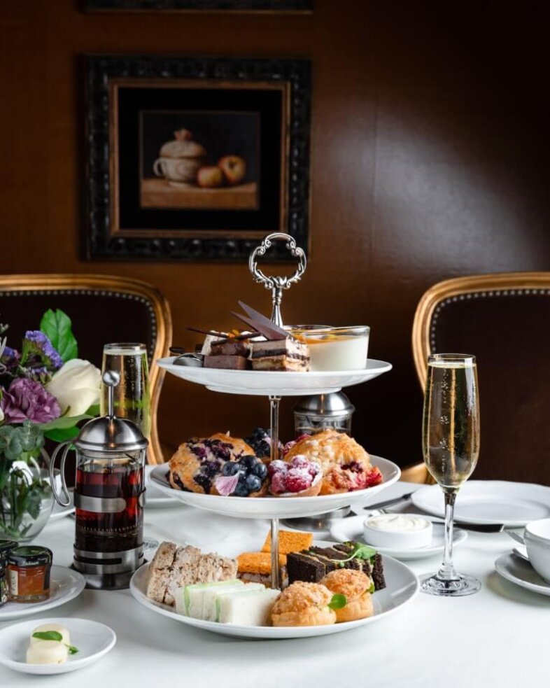 Bacchus Restaurant 2022 Afternoon Tea Tower Full Photo