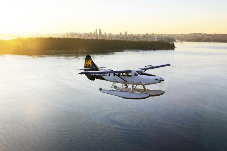 Otter plane over English Bay
